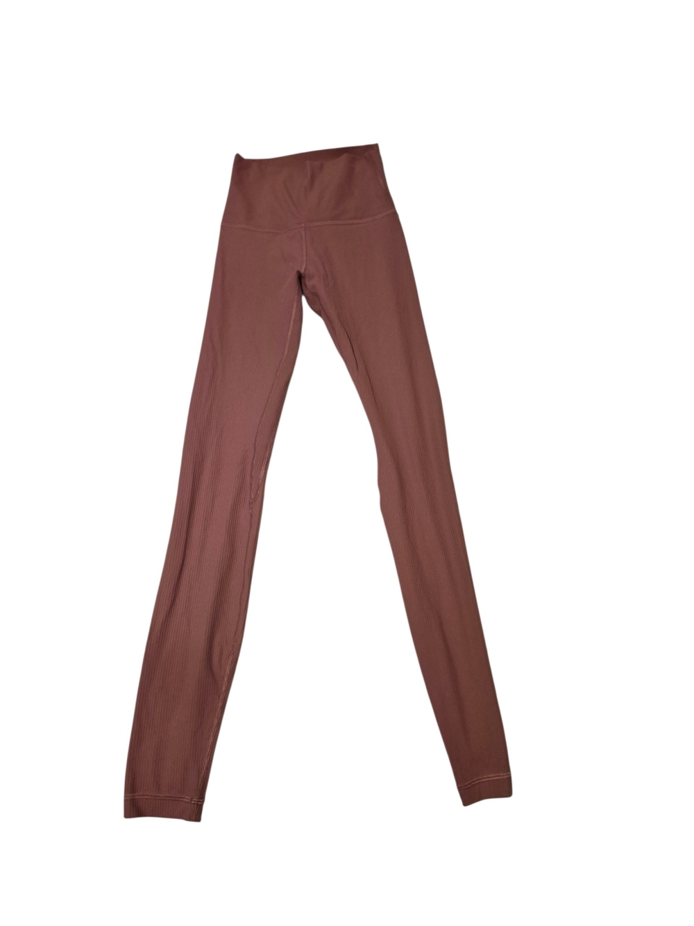 Lululemon High-Waist Ribbed Leggings in Mauve